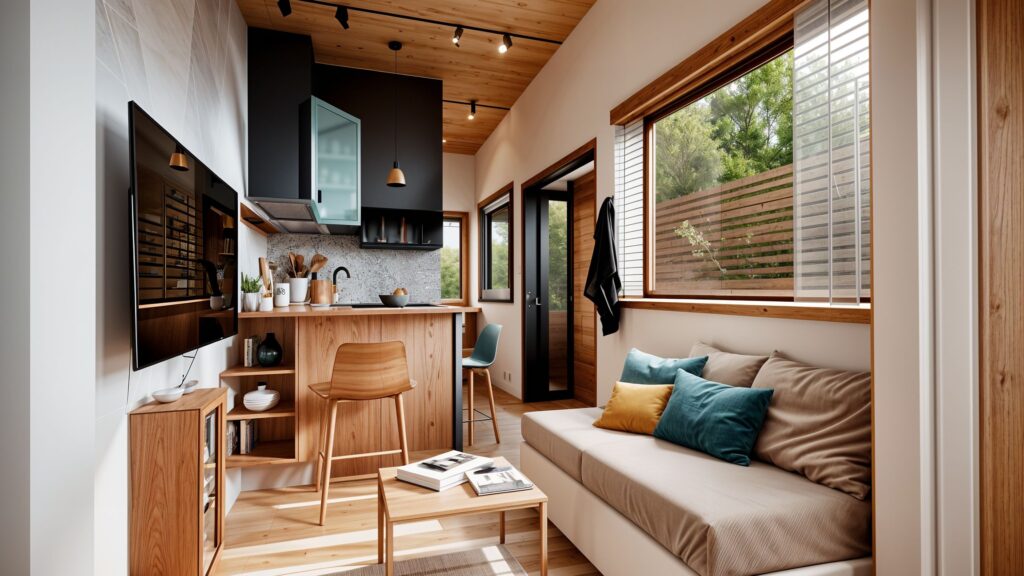 Duurzaam tiny house met houten gevel
